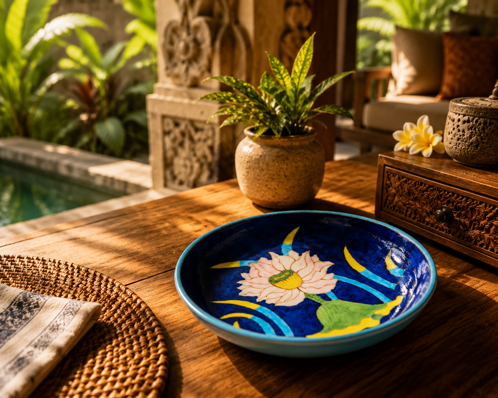 Lotus Bloom Wall Hanging Plate