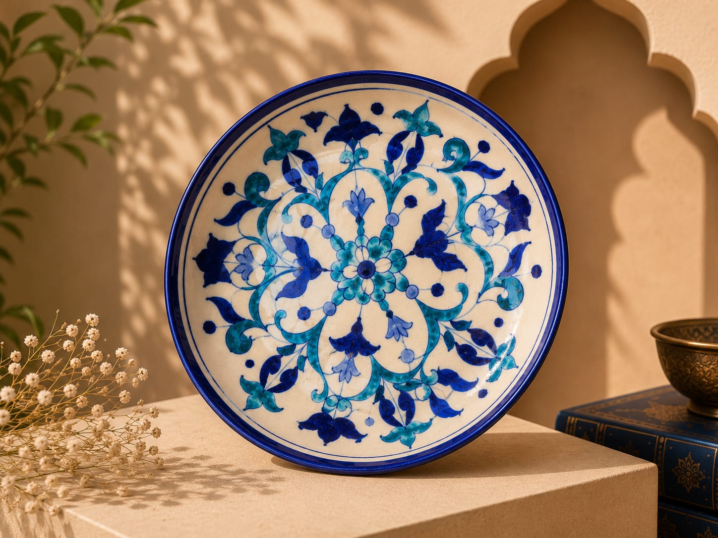 Indigo Vine Wall Hanging Plate