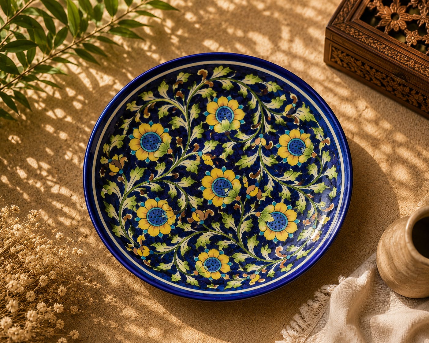 Sunflower Vine Wall Hanging Plate