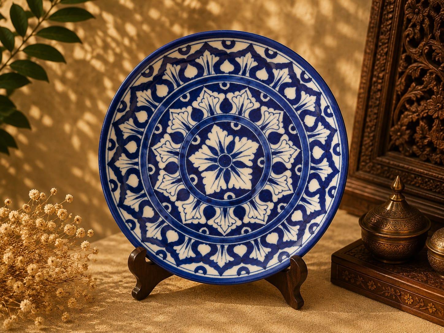 Concentric Lotus Wall Hanging Plate