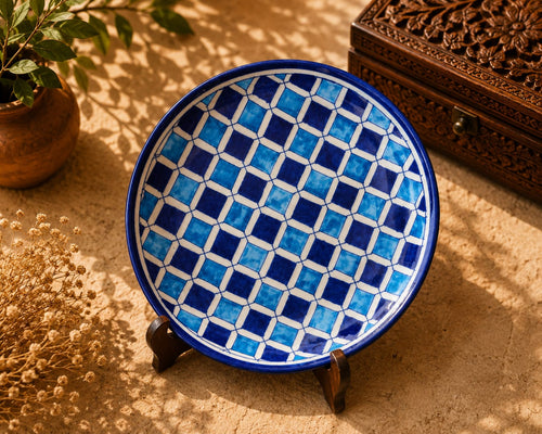 Classic Checkboard Wall Hanging Plate