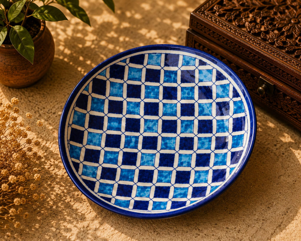 Classic Checkboard Wall Hanging Plate