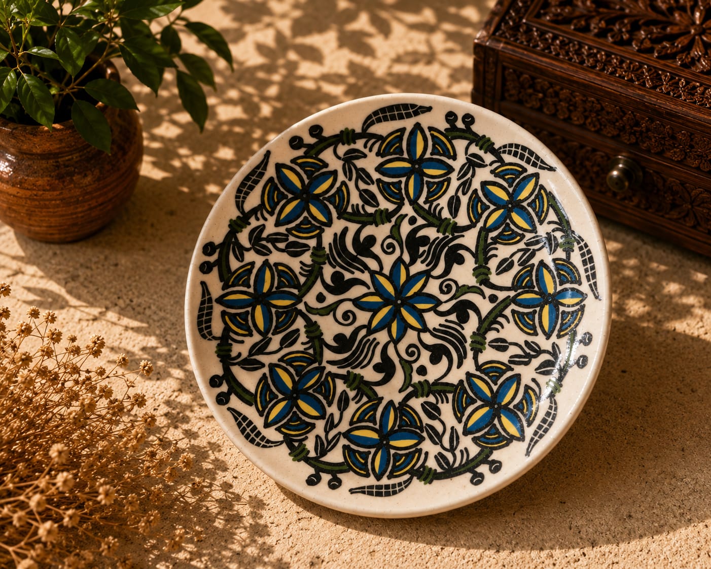 Star Blossom Wall Hanging Plate