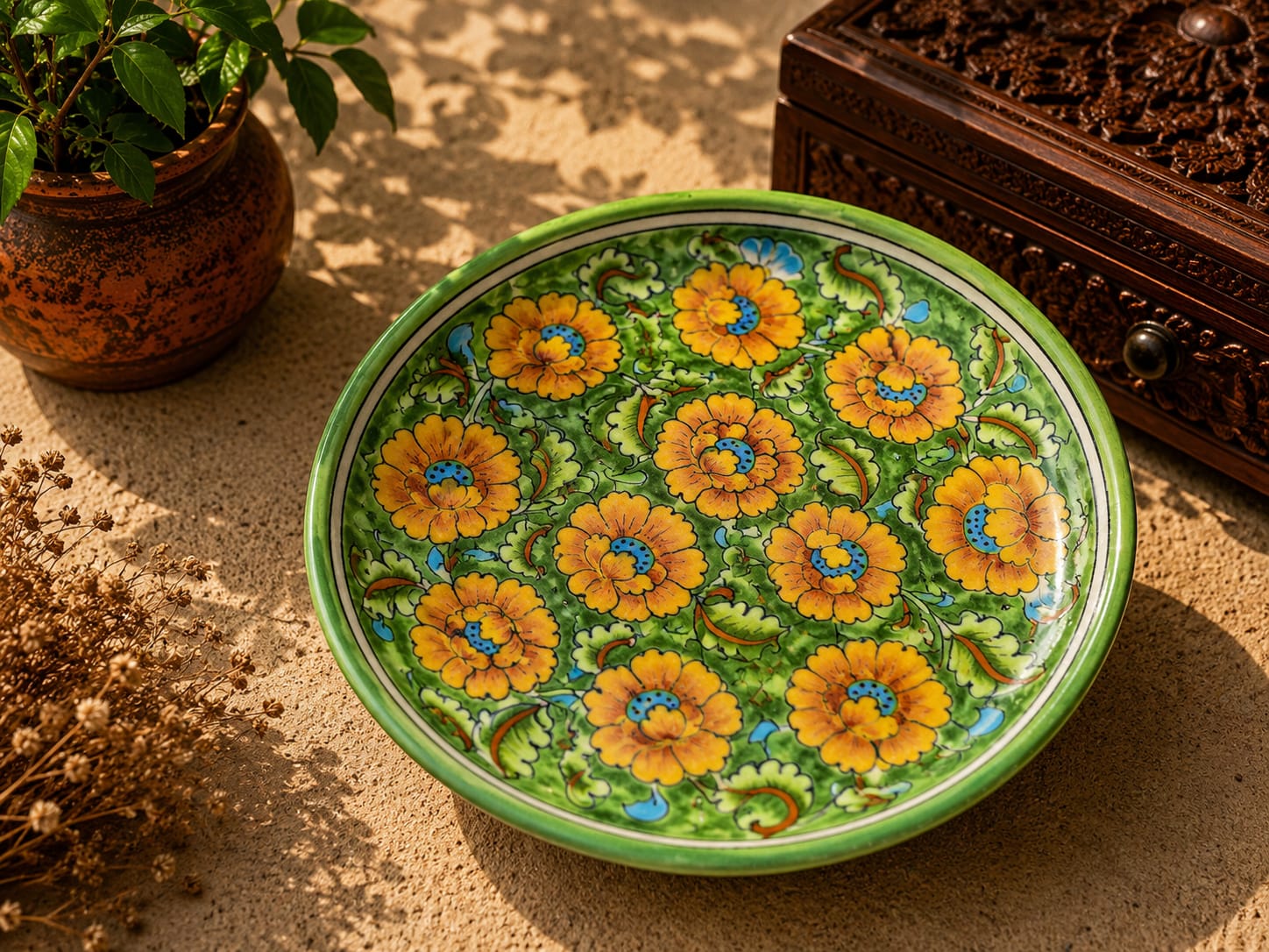 Marigold Garden Wall Hanging Plate