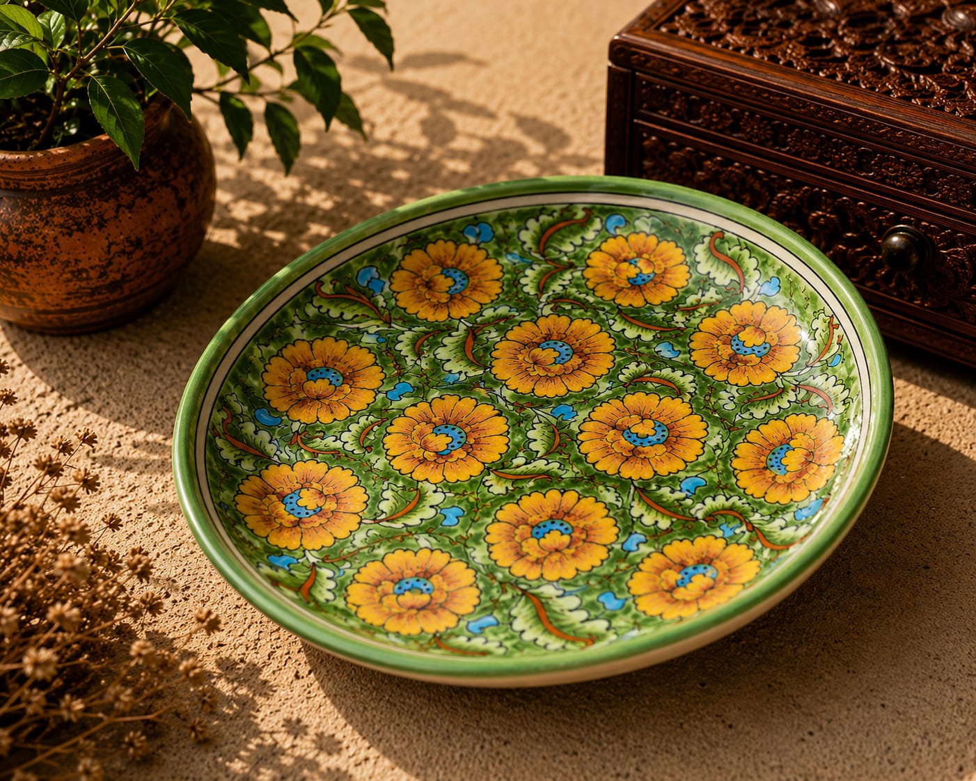 Marigold Garden Wall Hanging Plate