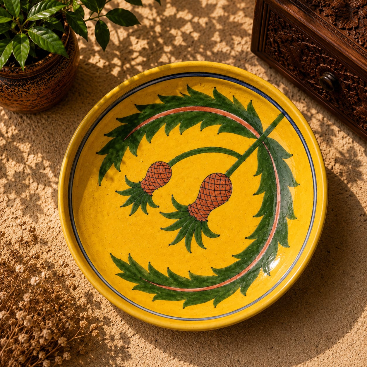 Pineapple Vine Wall Hanging Plate