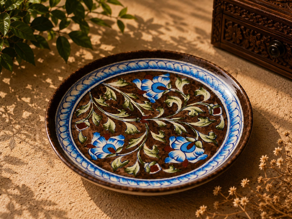 Umber Blossom Wall Hanging Plate