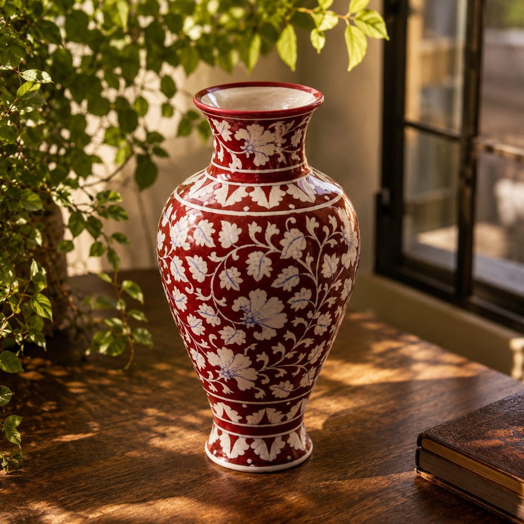 Maroon Vine Vase