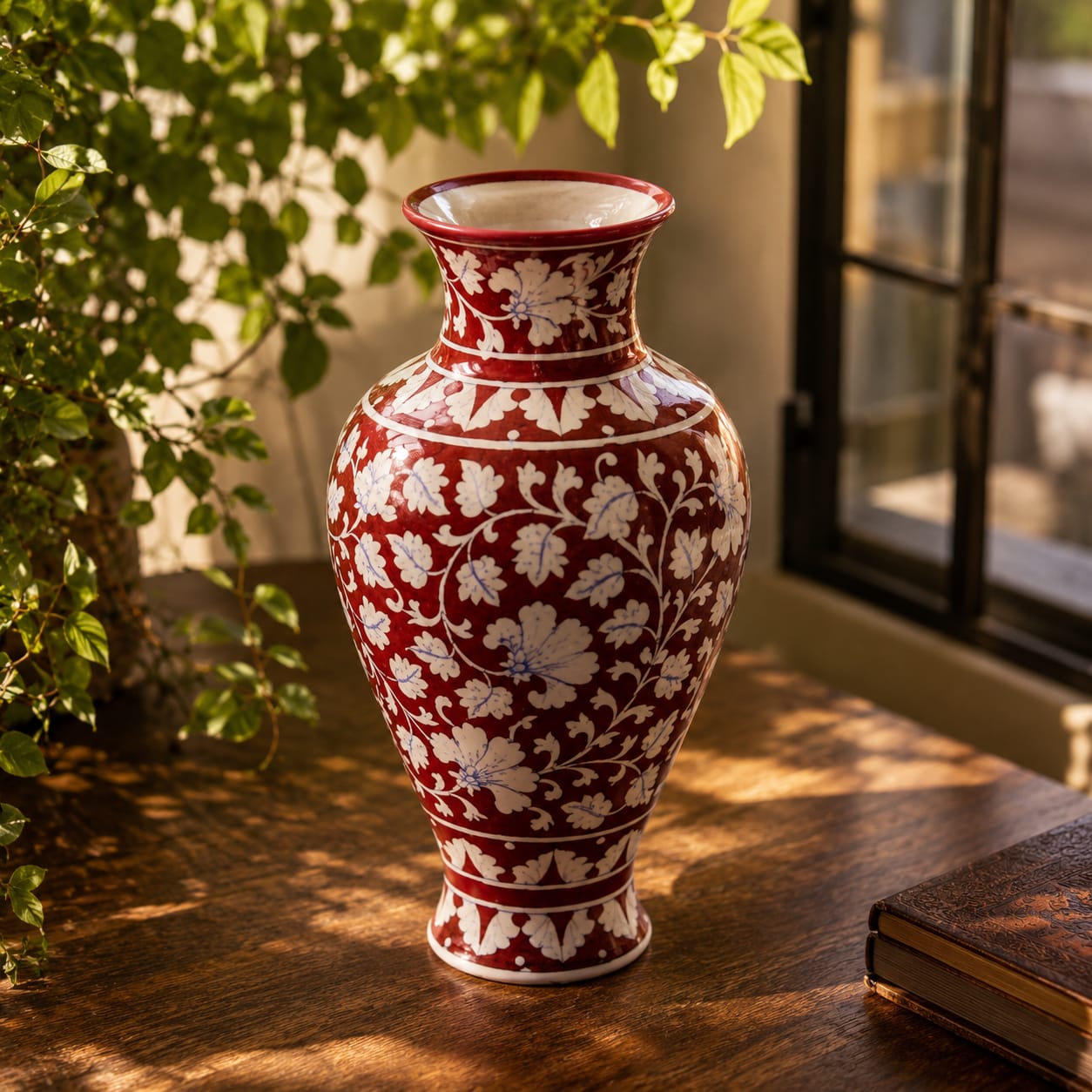 Maroon Vine Vase