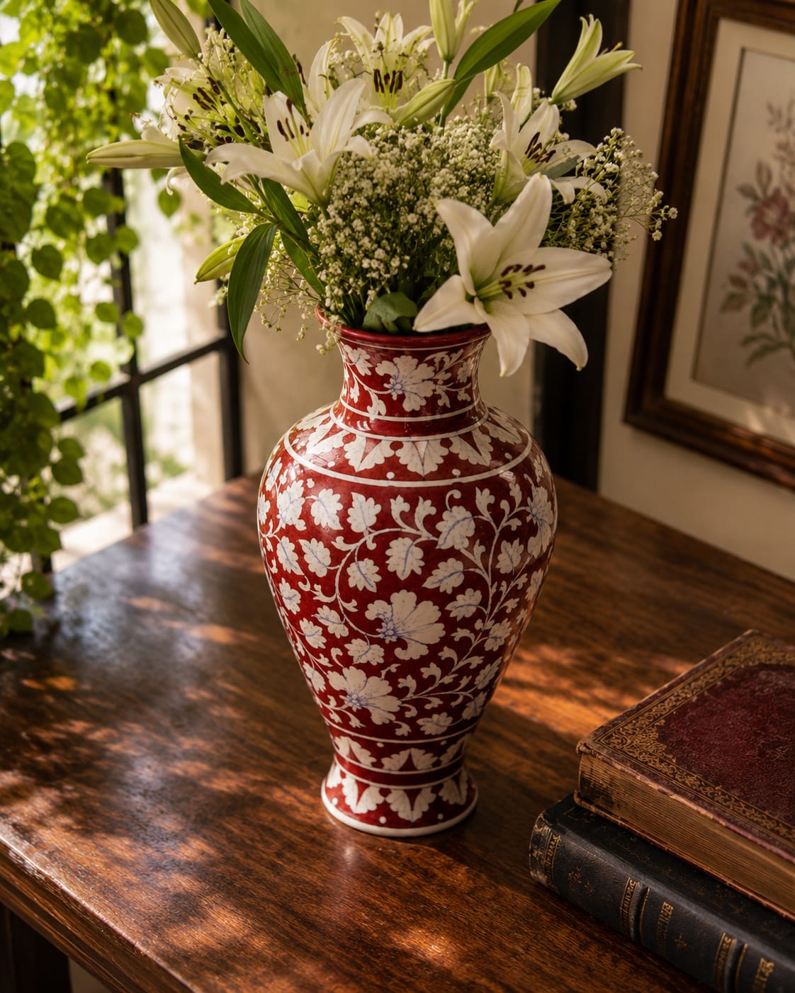 Maroon Vine Vase
