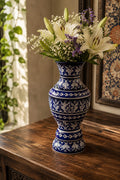 Indigo Leaf Vase